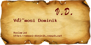 Vámosi Dominik névjegykártya