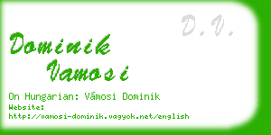 dominik vamosi business card